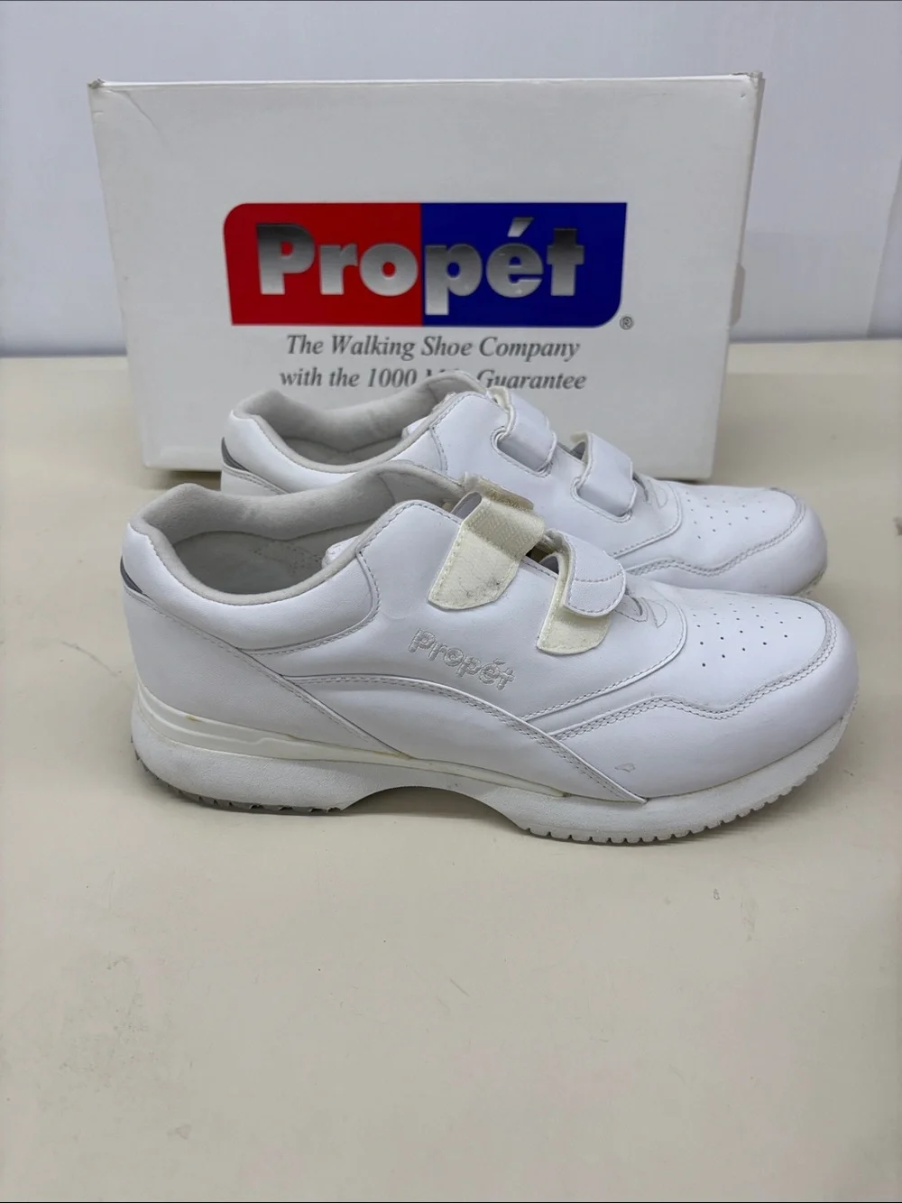 Propet Men’s White Velcro Sneakers